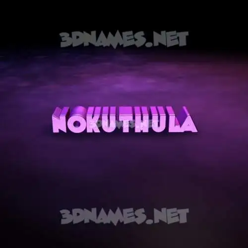 nokuthula in Big Purple style - 3D name wallpaper
