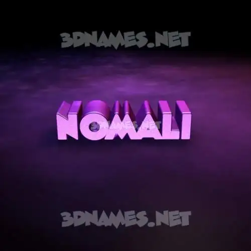 nomali in Big Purple style - 3D name wallpaper