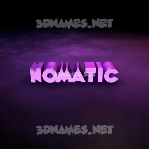 nomatic in Big Purple style - 3D name wallpaper