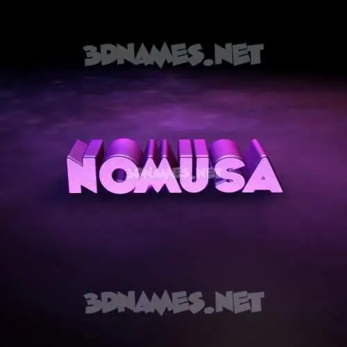 nomusa in Big Purple style - 3D name wallpaper