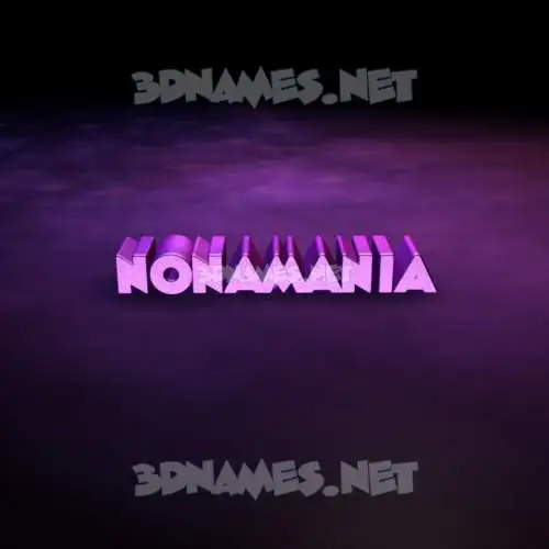 nonamania in Big Purple style - 3D name wallpaper