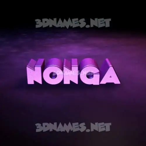 nonga in Big Purple style - 3D name wallpaper