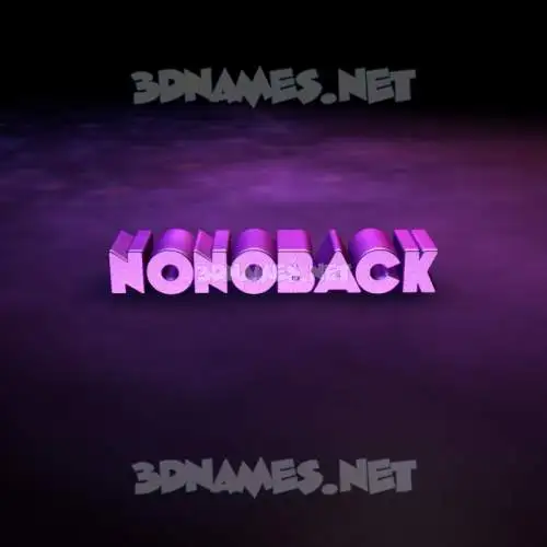 nonoback in Big Purple style - 3D name wallpaper nonoback in Big Purple style - 3D name wallpaper