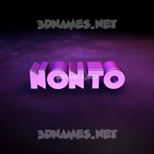 nonto in Big Purple style - 3D name wallpaper