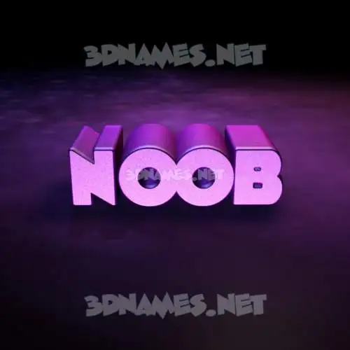 noob in Big Purple style - 3D name wallpaper noob in Big Purple style - 3D name wallpaper