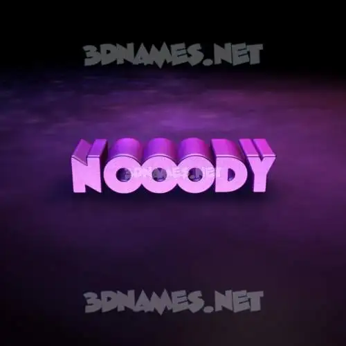nooody in Big Purple style - 3D name wallpaper