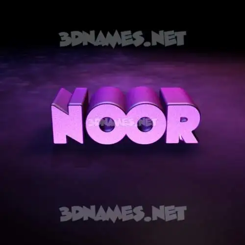 noor in Big Purple style - 3D name wallpaper