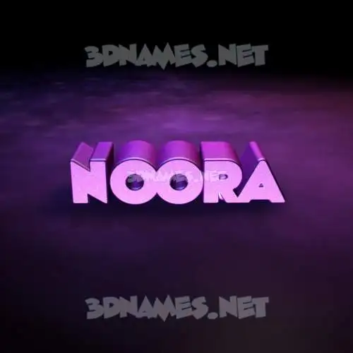 noora in Big Purple style - 3D name wallpaper