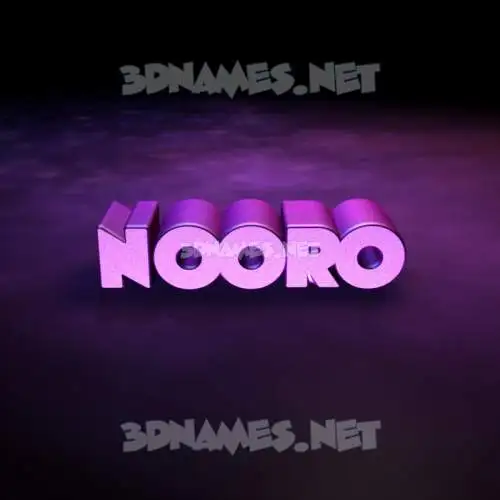 nooro in Big Purple style - 3D name wallpaper