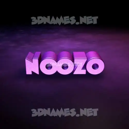 noozo in Big Purple style - 3D name wallpaper