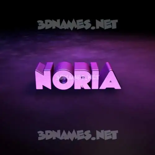 noria in Big Purple style - 3D name wallpaper