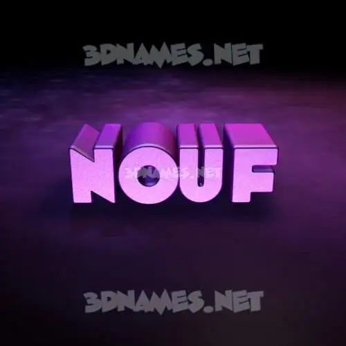 nouf in Big Purple style - 3D name wallpaper nouf in Big Purple style - 3D name wallpaper
