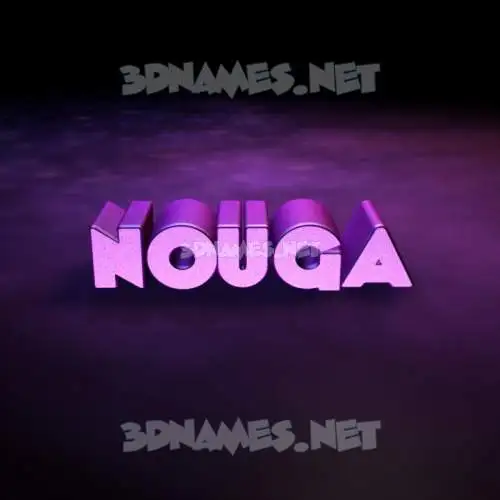 nouga in Big Purple style - 3D name wallpaper nouga in Big Purple style - 3D name wallpaper