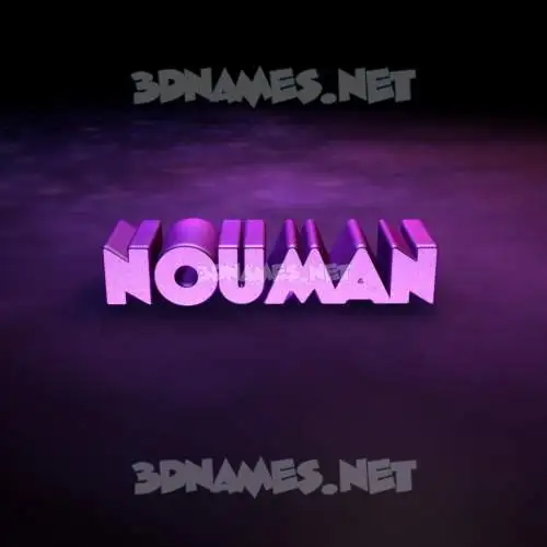 nouman in Big Purple style - 3D name wallpaper