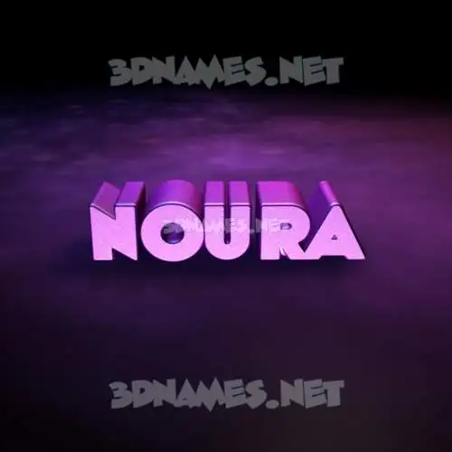 noura in Big Purple style - 3D name wallpaper