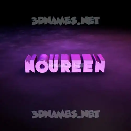 noureen in Big Purple style - 3D name wallpaper