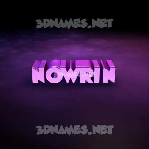 nowrin in Big Purple style - 3D name wallpaper