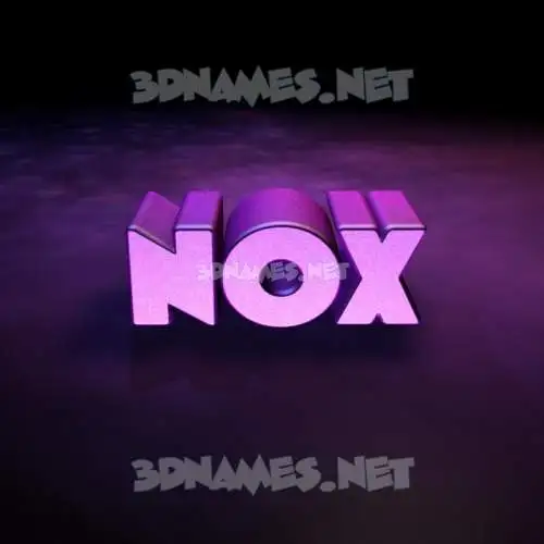 nox in Big Purple style - 3D name wallpaper nox in Big Purple style - 3D name wallpaper