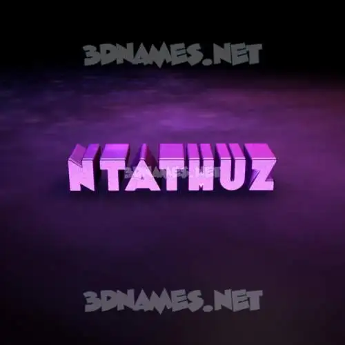 ntathuz in Big Purple style - 3D name wallpaper
