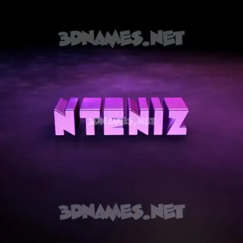 nteniz in Big Purple style - 3D name wallpaper