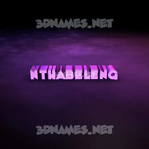 nthabeleng in Big Purple style - 3D name wallpaper