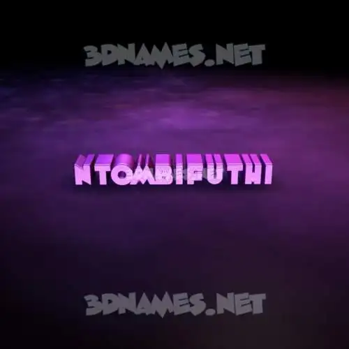 ntombifuthi in Big Purple style - 3D name wallpaper