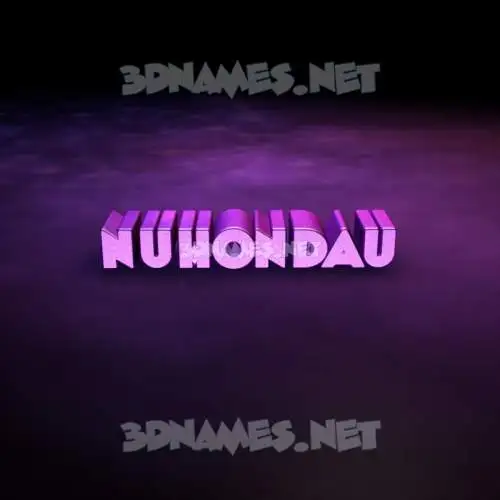nuhondau in Big Purple style - 3D name wallpaper nuhondau in Big Purple style - 3D name wallpaper