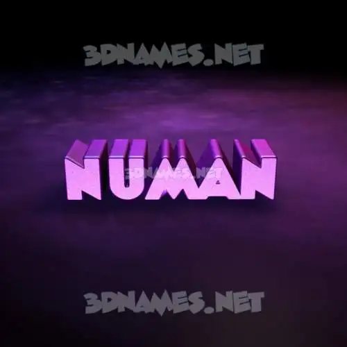 numan in Big Purple style - 3D name wallpaper