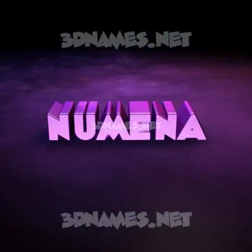 numena in Big Purple style - 3D name wallpaper