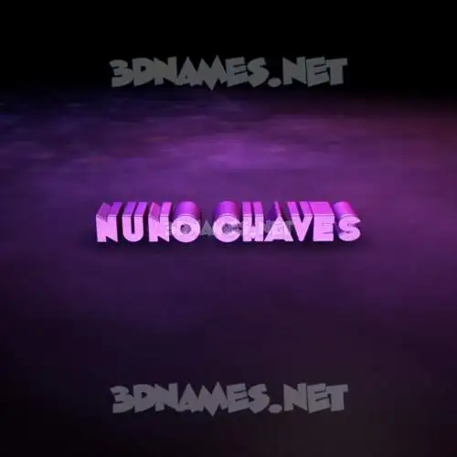 nuno chaves in Big Purple style - 3D name wallpaper