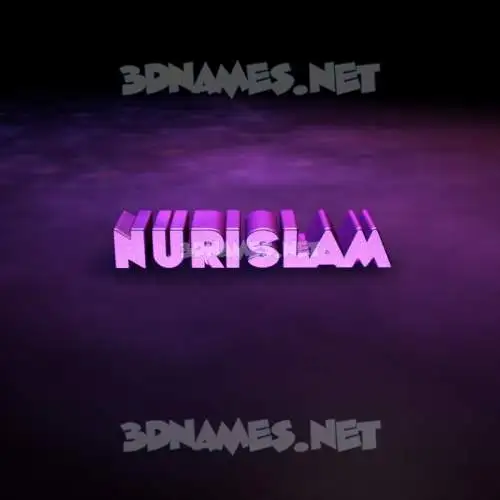 nurislam in Big Purple style - 3D name wallpaper