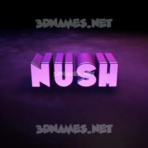nush in Big Purple style - 3D name wallpaper