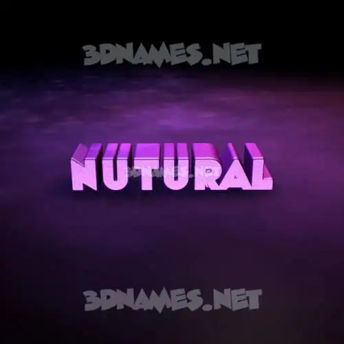 nutural in Big Purple style - 3D name wallpaper nutural in Big Purple style - 3D name wallpaper