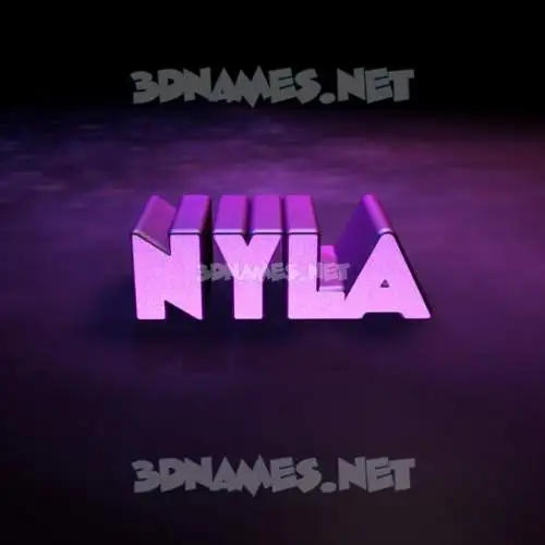 nyla in Big Purple style - 3D name wallpaper nyla in Big Purple style - 3D name wallpaper