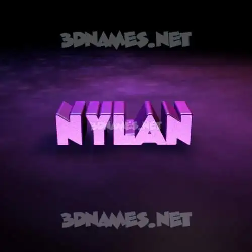 nylan in Big Purple style - 3D name wallpaper