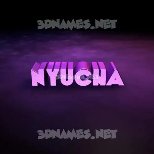 nyucha in Big Purple style - 3D name wallpaper nyucha in Big Purple style - 3D name wallpaper