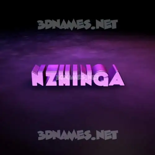 nzhinga in Big Purple style - 3D name wallpaper