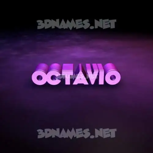 octavio in Big Purple style - 3D name wallpaper