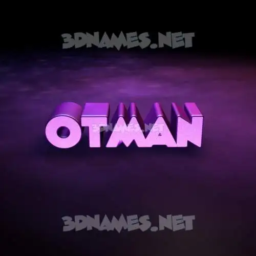 otman in Big Purple style - 3D name wallpaper