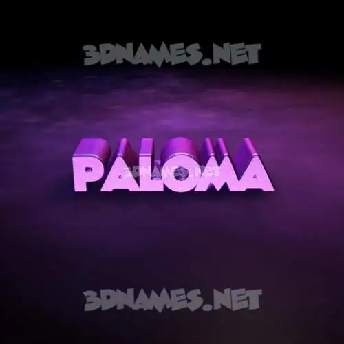 paloma in Big Purple style - 3D name wallpaper