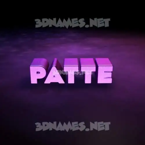 patte in Big Purple style - 3D name wallpaper patte in Big Purple style - 3D name wallpaper