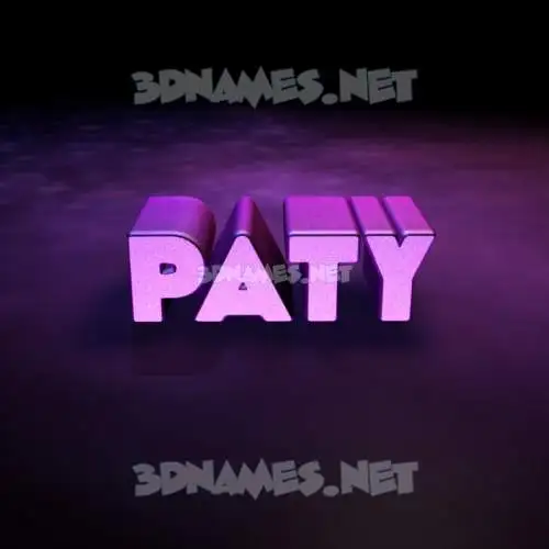 paty in Big Purple style - 3D name wallpaper