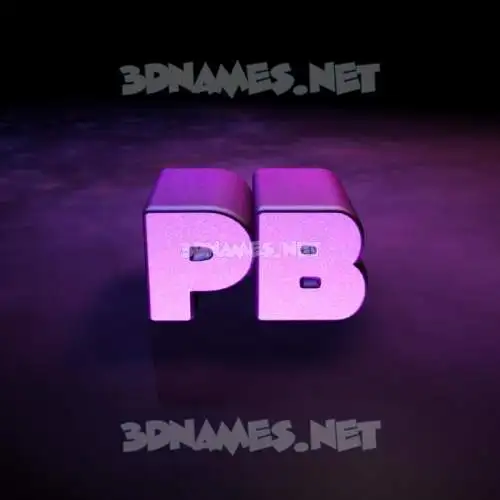 pb in Big Purple style - 3D name wallpaper pb in Big Purple style - 3D name wallpaper