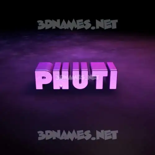 phuti in Big Purple style - 3D name wallpaper phuti in Big Purple style - 3D name wallpaper