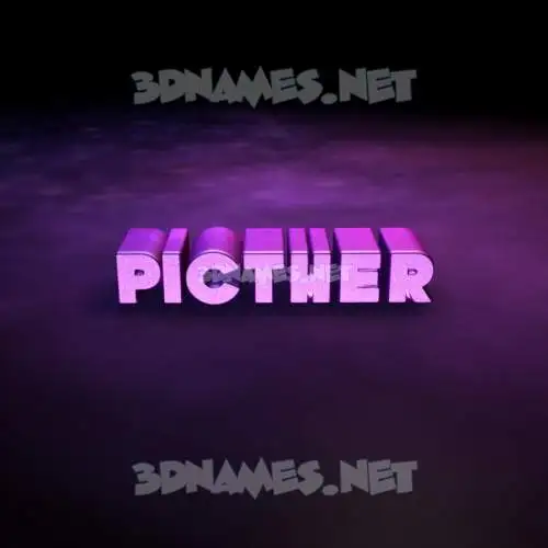 picther in Big Purple style - 3D name wallpaper picther in Big Purple style - 3D name wallpaper