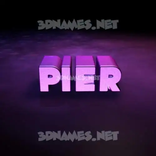 pier in Big Purple style - 3D name wallpaper pier in Big Purple style - 3D name wallpaper