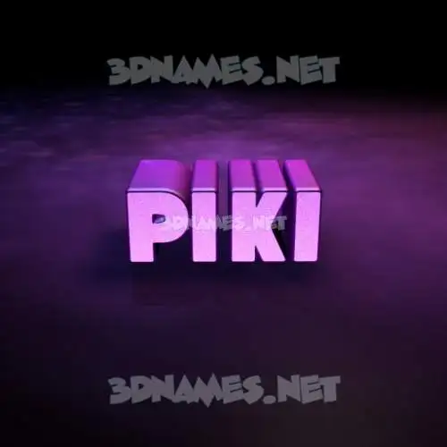 piki in Big Purple style - 3D name wallpaper piki in Big Purple style - 3D name wallpaper