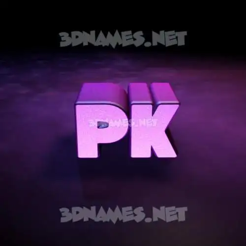 pk in Big Purple style - 3D name wallpaper