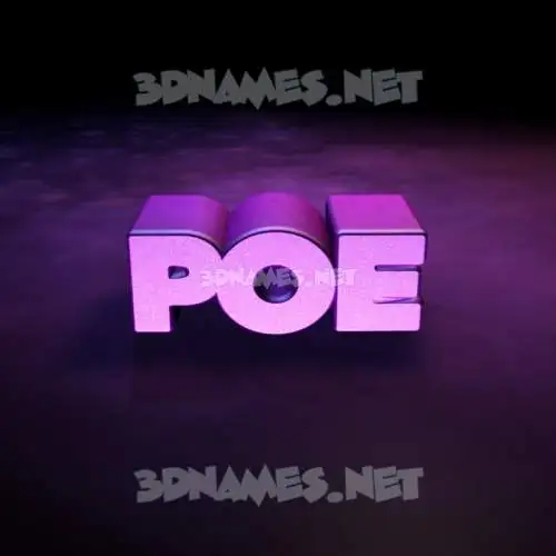 poe in Big Purple style - 3D name wallpaper poe in Big Purple style - 3D name wallpaper