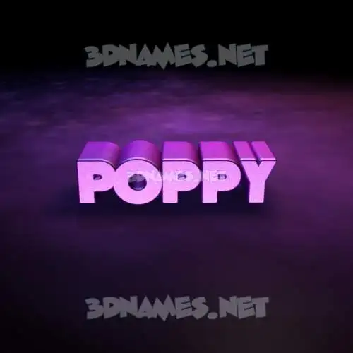 poppy in Big Purple style - 3D name wallpaper poppy in Big Purple style - 3D name wallpaper